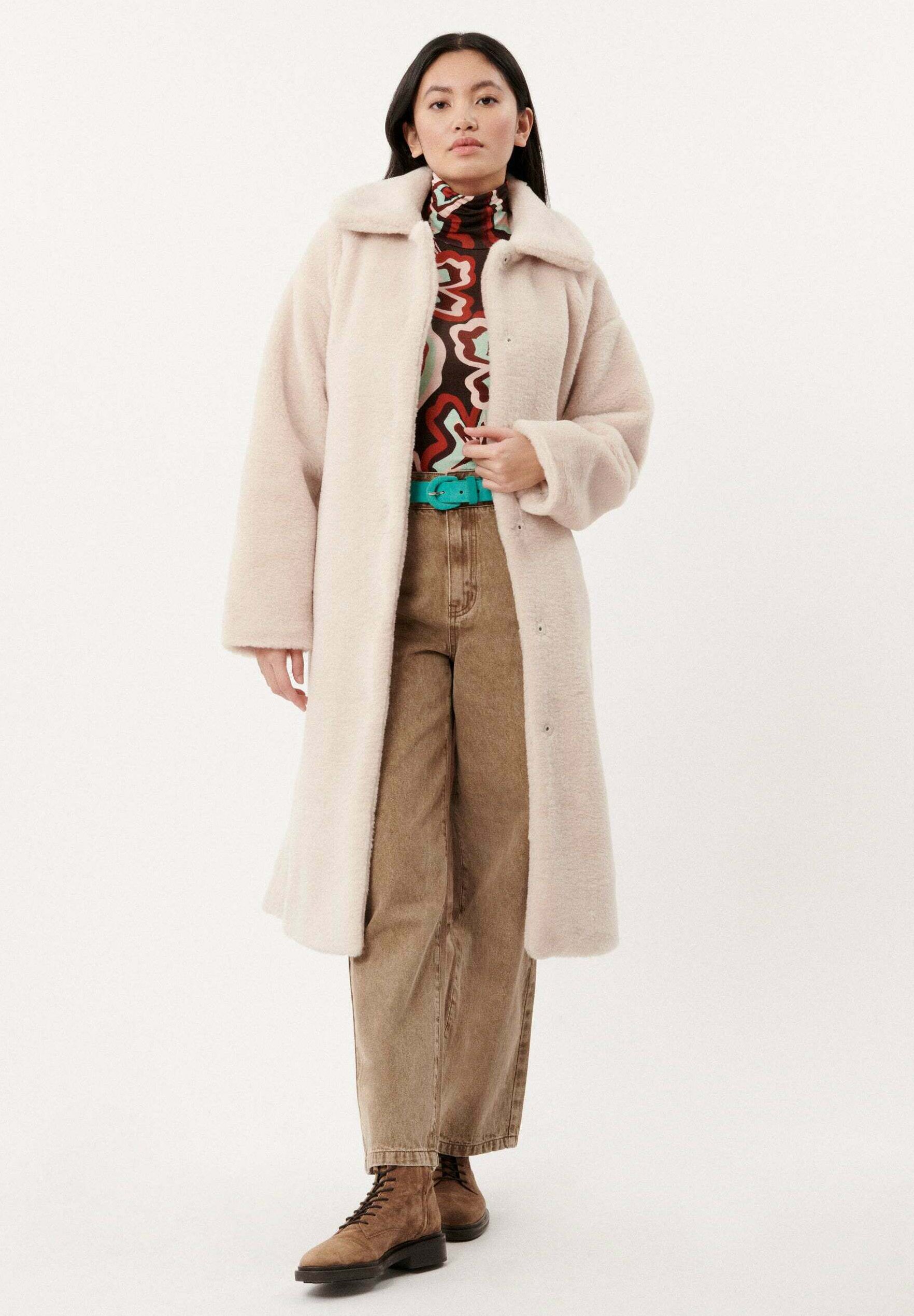 Wollmantel creme weiß Clearance